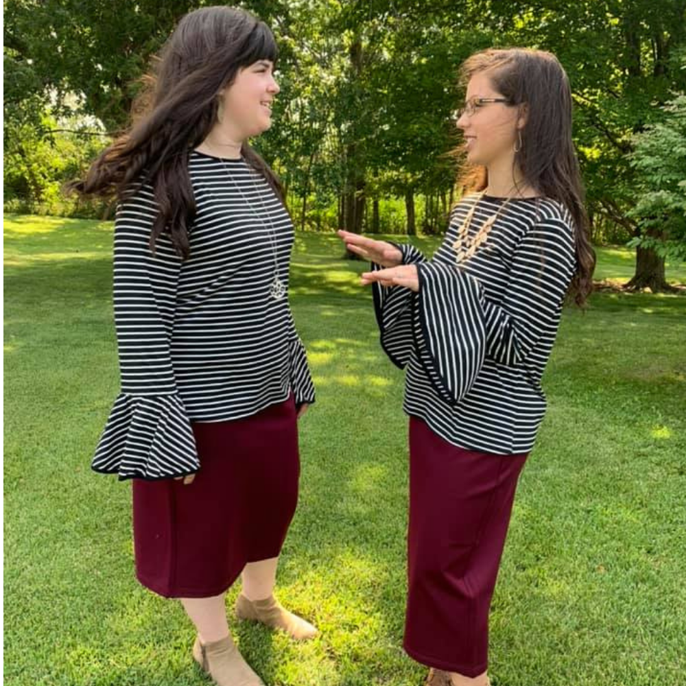 Womens burgundy pencil skirt hotsell