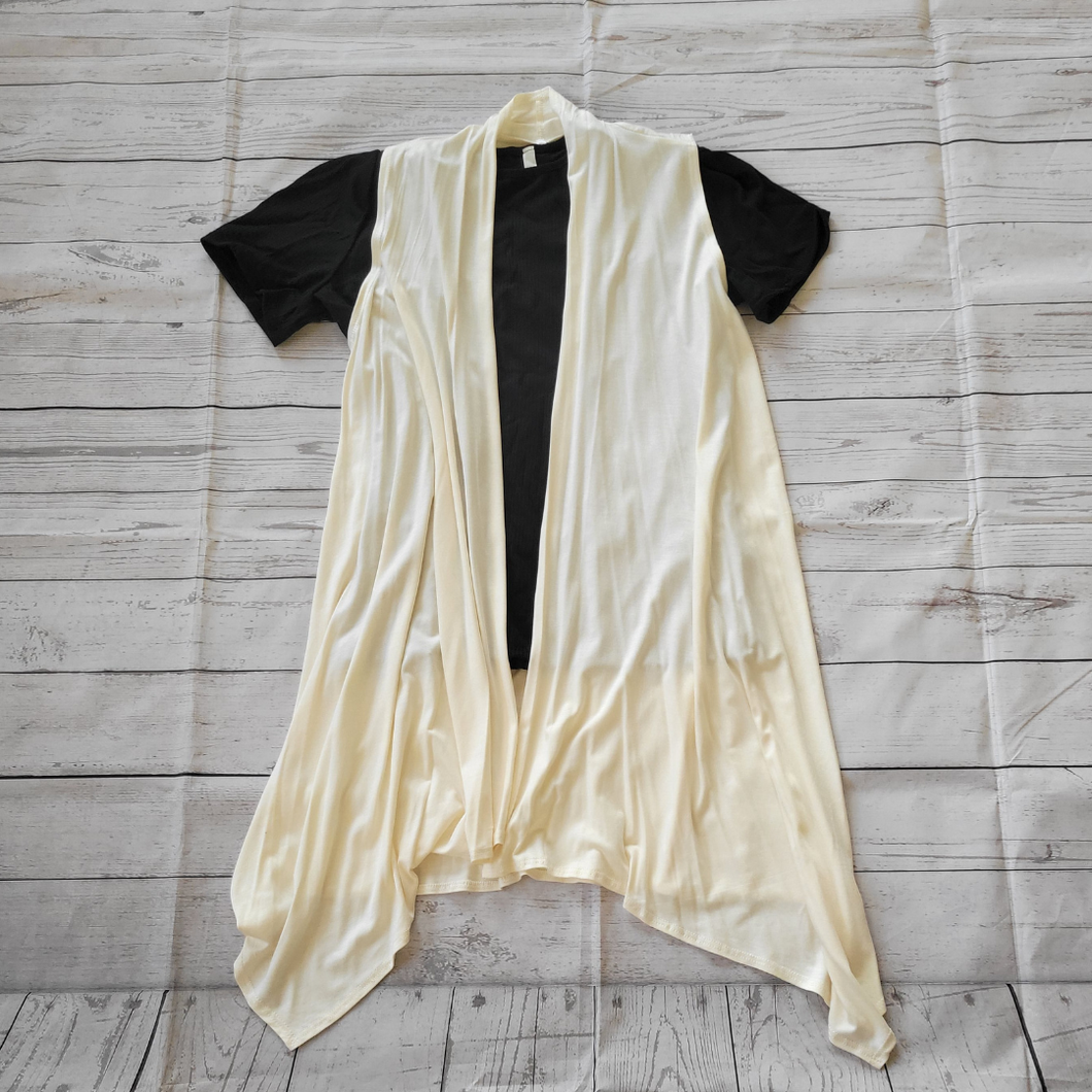 Sleeveless Open Front Cardigan