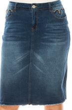 Load image into Gallery viewer, Mandy Western Stitching Straight Skirt