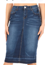 Load image into Gallery viewer, Naomi Distressed Straight Denim Skirt