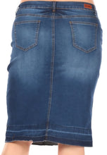 Load image into Gallery viewer, Naomi Distressed Straight Denim Skirt
