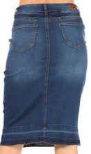 Load image into Gallery viewer, Naomi Distressed Straight Denim Skirt