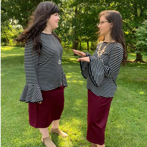 Burgundy Pencil Skirt