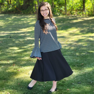 Black A-line Skirt