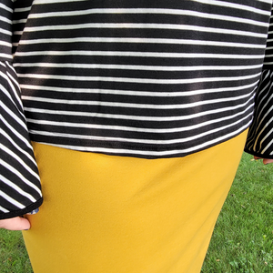 Mustard Pencil Skirt