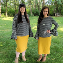 Load image into Gallery viewer, Mustard Pencil Skirt